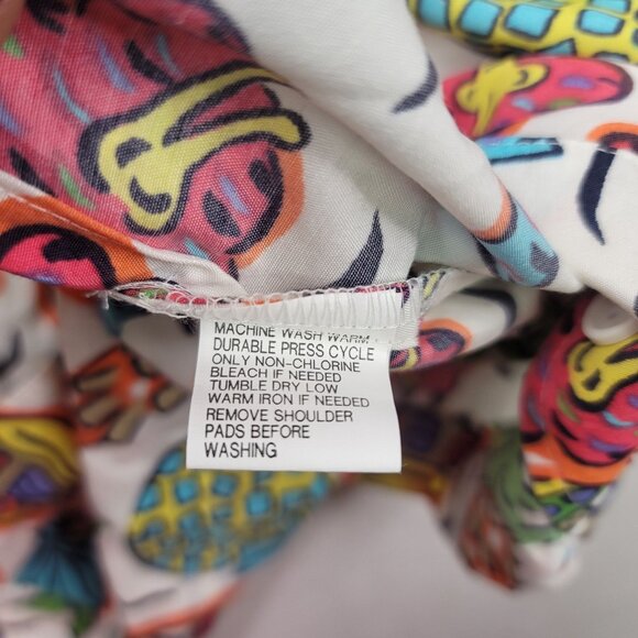 90s Deadstock Dockers By Levis Sugar Shack Short Slv Button Tropical Fruit Shirt - Picture 6 of 11